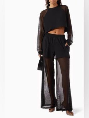 Norma Kamali
Boyfriend Elephant Sweatpants with Mesh